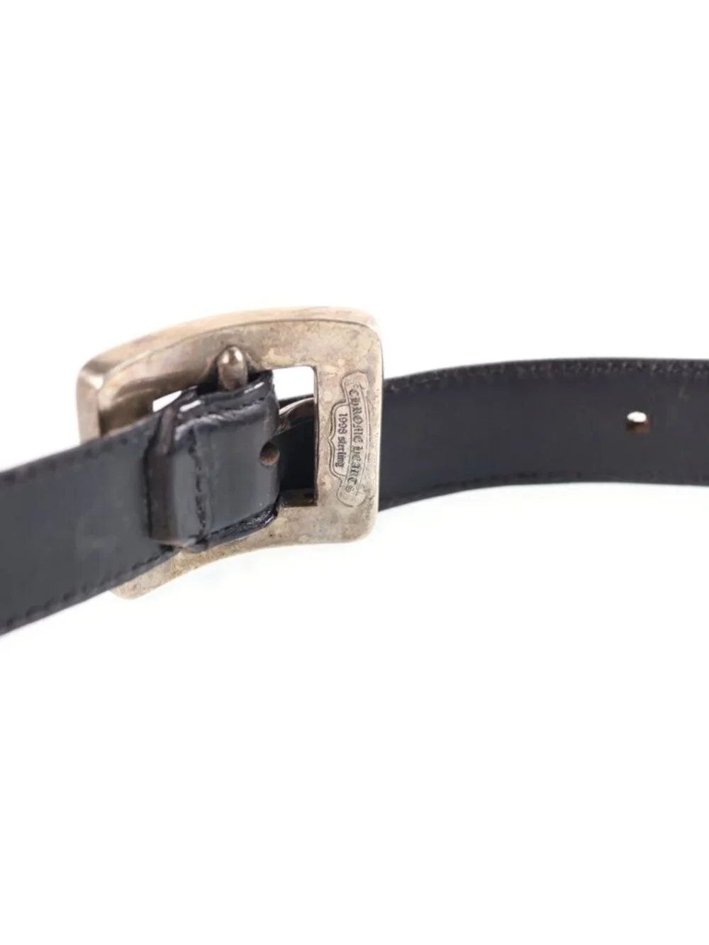 Chrome Hearts Blt Otj 1.0 Leather Belt Black Silver